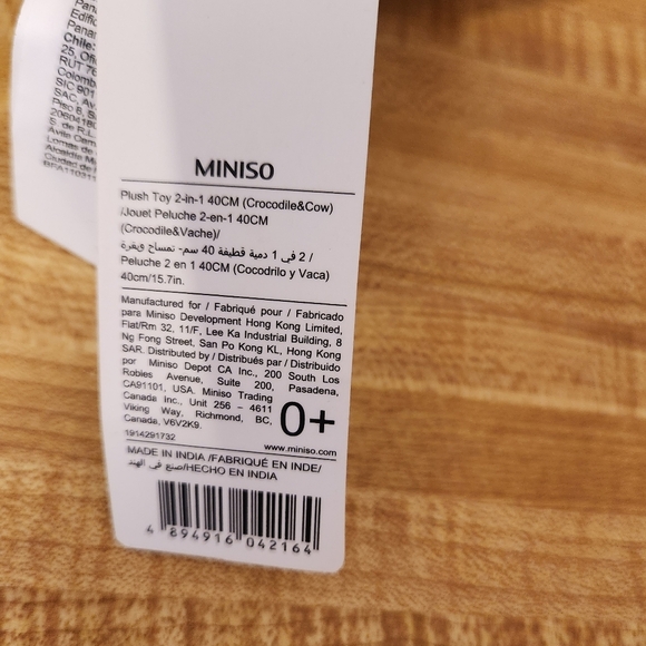 MINISO Plush Toy 2-in-1 Crocodile & Cow - Picture 7 of 8